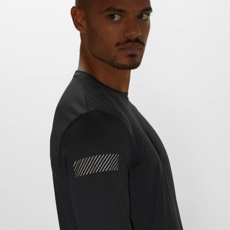 Black Salomon Agile Long Sleeve Men's T-Shirts | PH 59473Y